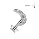 Piercing do brady - PUSH IN labreta TITAN, 1,2 x 8 mm