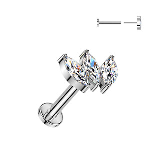 Piercing do brady - PUSH IN labreta TITAN