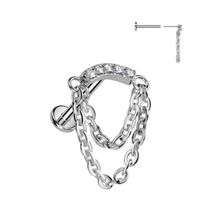Piercing do brady - PUSH IN labreta TITAN