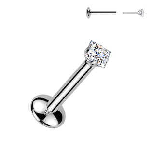 Piercing do brady - PUSH IN labreta TITAN Moissanit 0.18ct