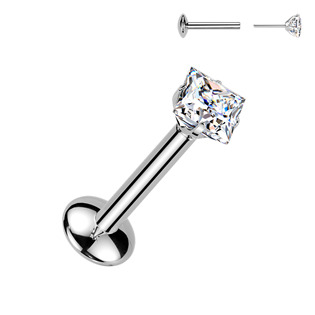 Piercing do brady - PUSH IN labreta TITAN s Moissanit 0.39ct