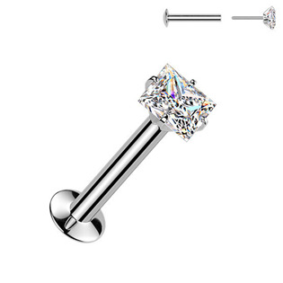 Piercing do brady čtvereček - PUSH IN labreta