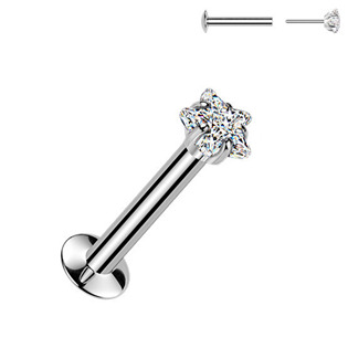 Piercing do brady hvězdička - PUSH IN labreta