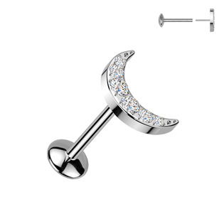 Piercing do brady měsíček - PUSH IN labreta TITAN