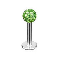 Piercing do brady s krystaly Crystals From Swarovski® PERIDOT