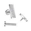 Piercing do brady - labreta se zirkony  