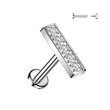 Piercing do brady - labreta se zirkony 