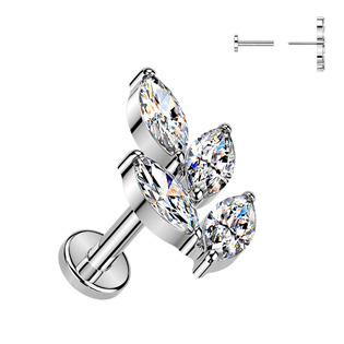 Piercing do brady větvička - PUSH IN labreta TITAN