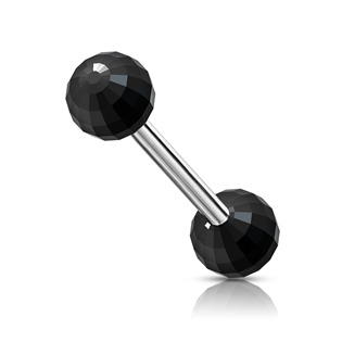 Piercing do jazyka, barva černá