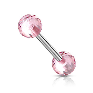 Piercing do jazyka, barva růžová