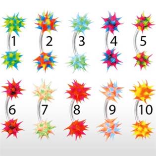 Piercing do obočí - silikon