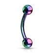 Duhový piercing do obočí