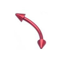 Piercing do obočí, červená barva