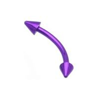 Piercing do obočí, fialová barva