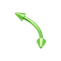 Piercing do obočí, světle zelená barva