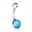 Piercing do pupíku se zirkony