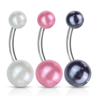 Piercing do pupíku - perličky