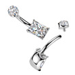 Piercing do pupíku titan