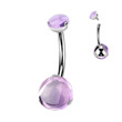 Piercing do pupíku - banánek amethyst