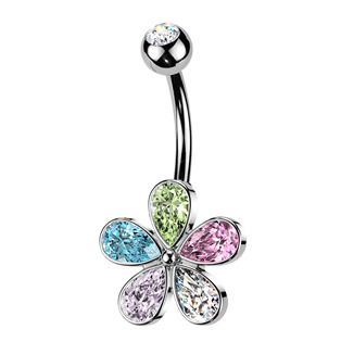 Piercing do pupíku kytička barevná