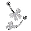 Piercing do pupíku mašlička  