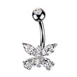 Piercing do pupíku motýlek