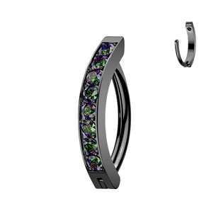 Piercing do pupíku s dekorativním štítem TITAN, barva: Vitrail Medium