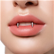 Piercing podkova do retní uzdičky - vampíří upíří zuby 