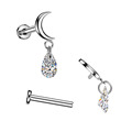 Titanová labreta piercing do brady TITAN 