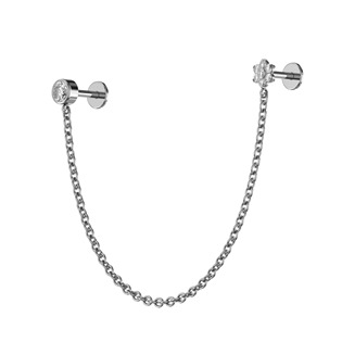 Piercing do ucha - labreta se řetízkem TITAN