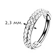 Piercing segment půlkruh titan 
