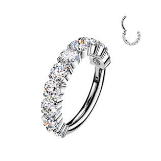 Piercing segment kruh TITAN s Moissanity 0.30ct (2mm)