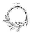 Piercing segment olivová větvička titan  