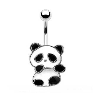 Pohyblivý piercing do pupíku panda