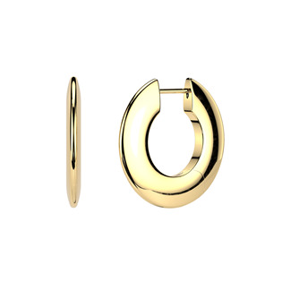Pozlacené titanové náušnice - kruhy 15 mm