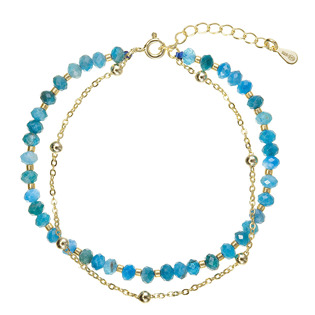 Pozlacený dvojitý náramek s apatity