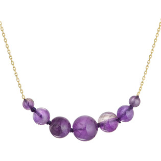 Pozlacený náhrdelník s ametystem