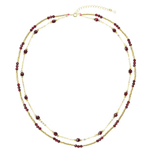 Pozlacený náhrdelník s granáty