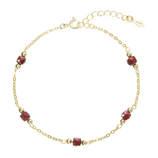 Pozlacený náramek s granáty