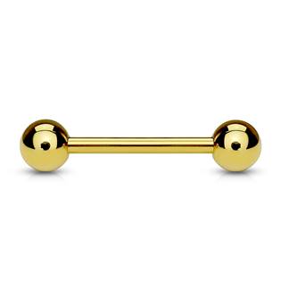 Pozlacený piercing do jazyka