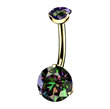 Piercing do pupíku - banánek amethyst