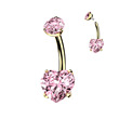 Piercing do pupíku titan fialový ametyst