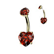 Piercing do pupíku titan fialový ametyst