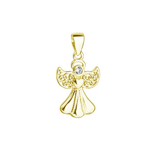 Pozlacený přívěsek anděl se Swarovski krystalem