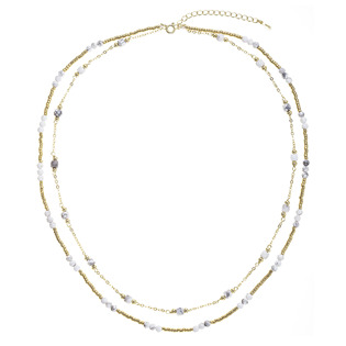 Pozlacený stříbrný náhrdelník s howlity