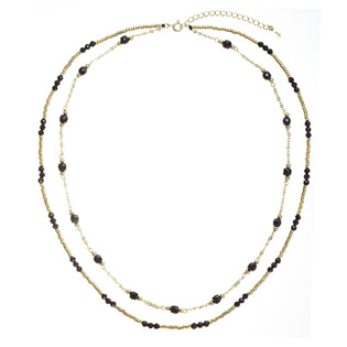 Pozlacený stříbrný náhrdelník se spinely