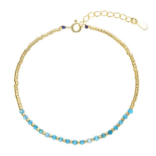 Pozlacený stříbrný náramek s apatity