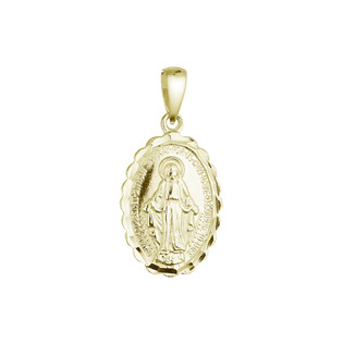 Pozlacený stříbrný přívěsek madailonek Madonka