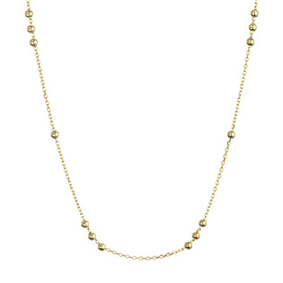Pozlacený stříbrný řetízek s kuličkami