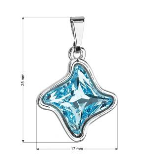 Přívěsek bižuterie se Swarovski krystaly hvězdička, Aqua